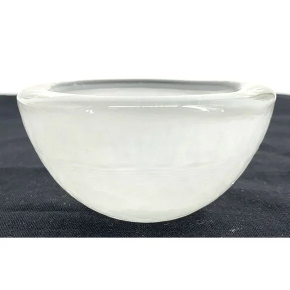 Kosta Boda Sweden Snow White Votive Glass Candle Holder 4 x 2" Frosted - Picture 3 of 7